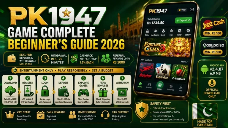 PK1947 Complete Beginner’s Guide 2026 — How to Start and Earn PKR